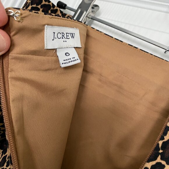 J.Crew Leopard Print Suede-like Pencil Skirt – Size 6 - Picture 3 of 4